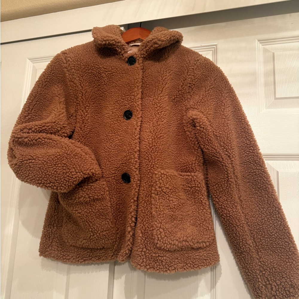 Abercrombie & Fitch Tan Sherpa Jacket